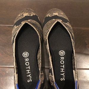 Rothy’s golden shimmer flats size 9